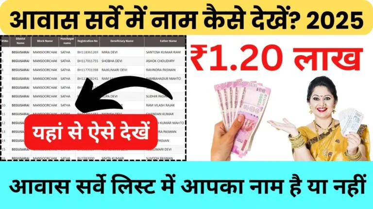 Awas Survey Me Naam Kaise Dekhen 2025